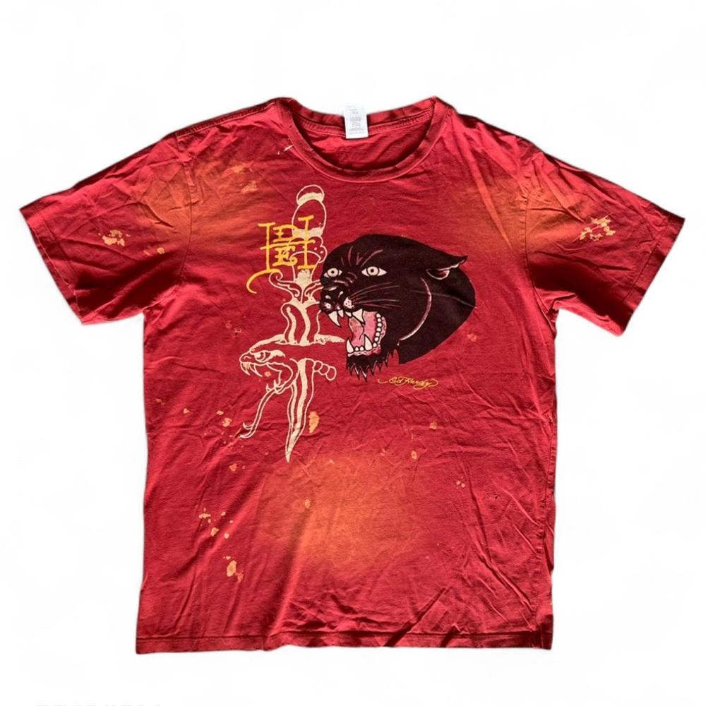 Ed Hardy Distressed Panther Tee